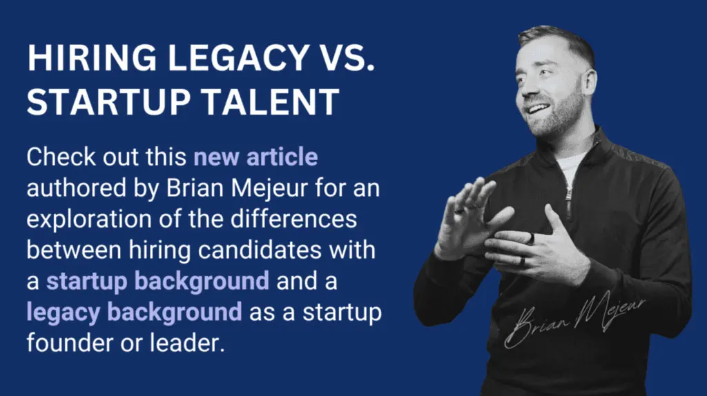 Legacy vs. Startup Talent